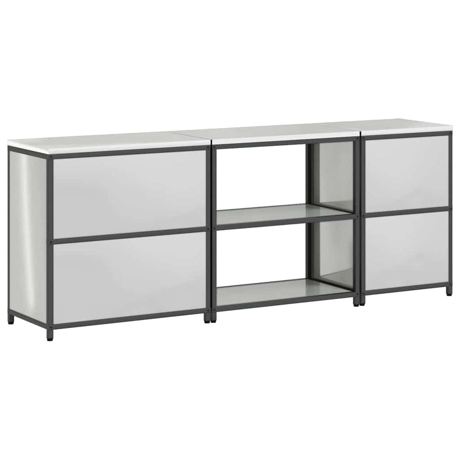 Keuken Opslag Set met plank Anders met opslag met de deur 3 pcs Zilver 210 x 50 x 92 cm