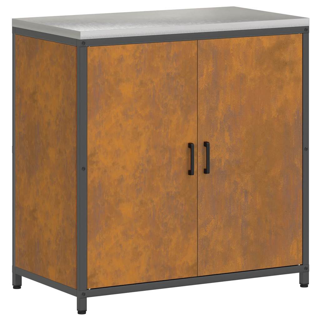 Keuken Opslag Set 3 pcs Roestig 210 x 50 x 92 cm Cortenstaal