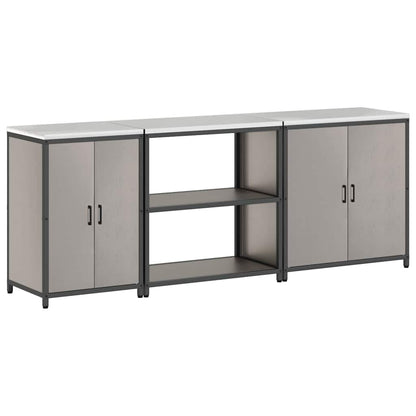 Keuken Opslag Set 3 pcs Roestig 210 x 50 x 92 cm Cortenstaal
