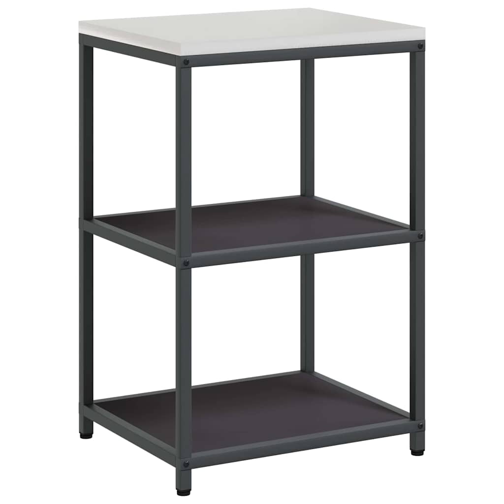 Keukenopslag set 2 pcs Zwart 150 x 50 x 92 cm Koudgewalst staal