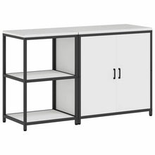 Keukenopslag set 2 pcs Wit 150 x 50 x 92 cm Koudgewalst staal