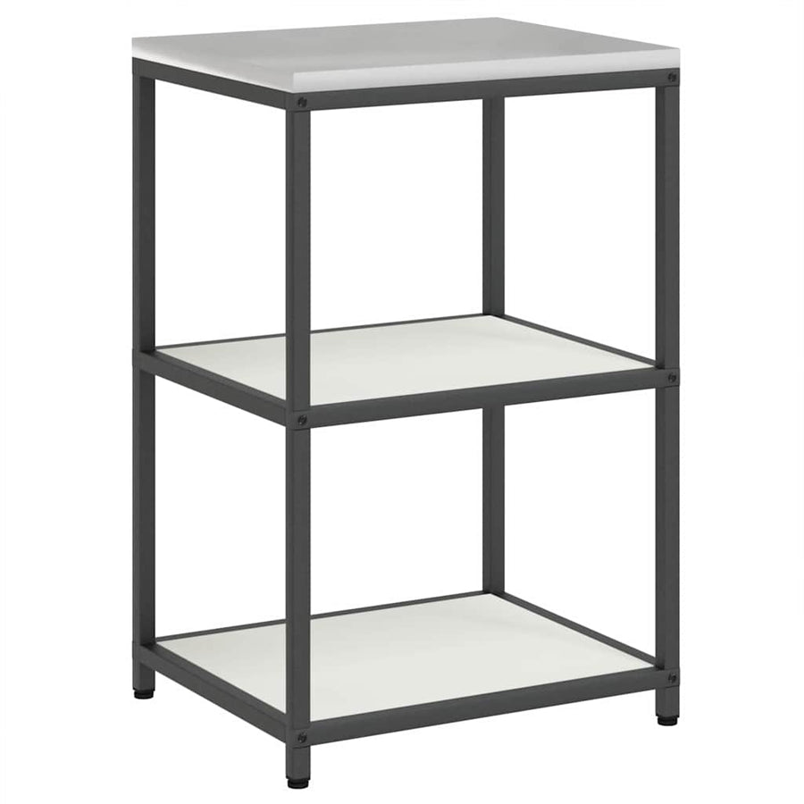 Keukenopslag set 2 pcs Wit 150 x 50 x 92 cm Koudgewalst staal
