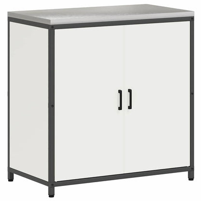 Keukenopslag set 2 pcs Wit 150 x 50 x 92 cm Koudgewalst staal