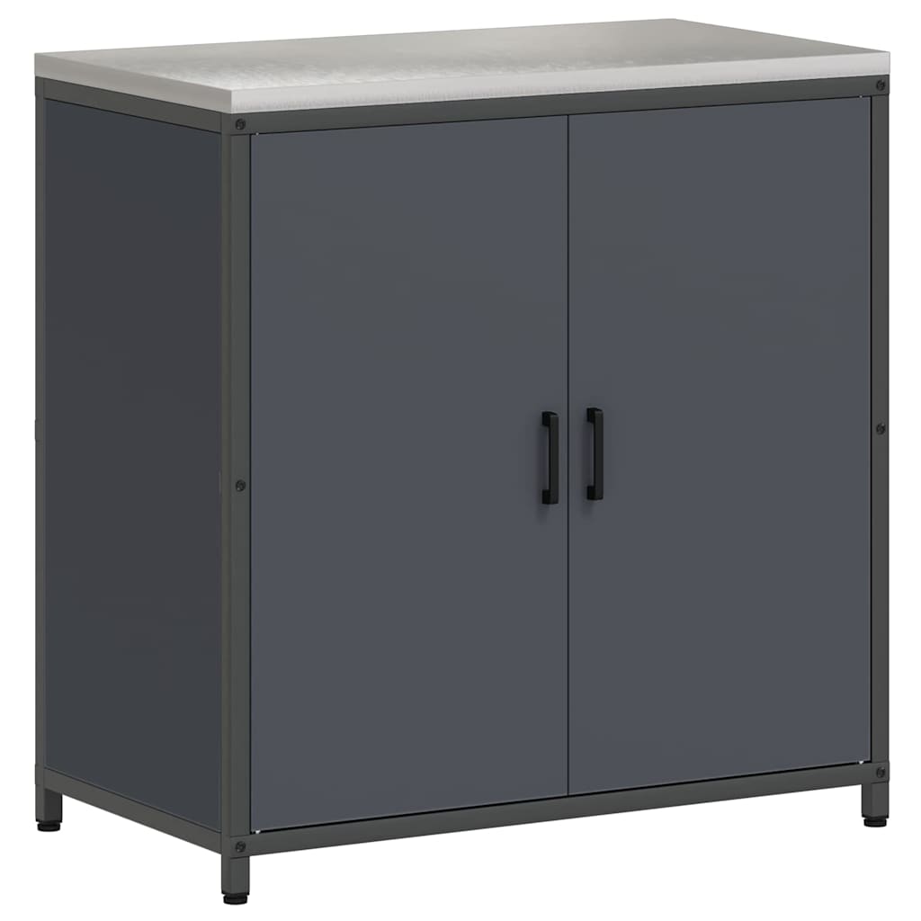 Keukenopslag set met plank met opslag met de deur Verstelbaar 2 pcs Antraciet 150 x 50 x 92 cm