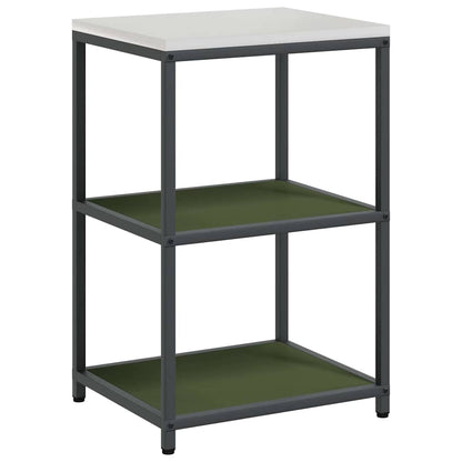 Keukenopslag set met plank met opslag met de deur Verstelbaar 2 pcs Olijf Groen 150 x 50 x 92 cm