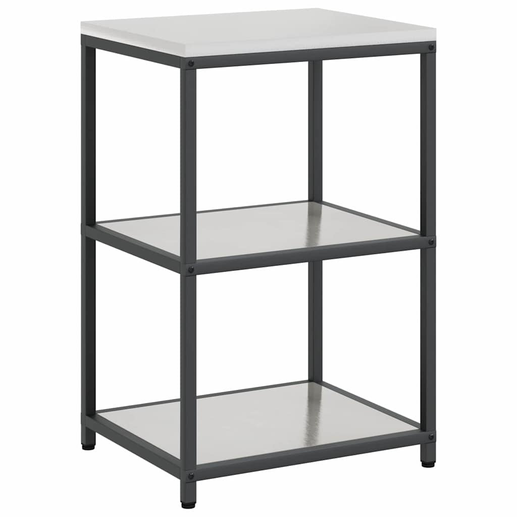 Keukenopslag set 2 pcs Zilver 150 x 50 x 92 cm Roestvrij staal