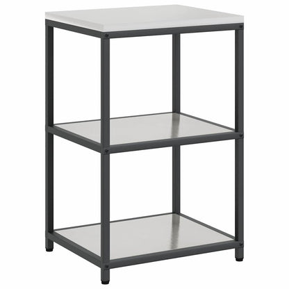 Keukenopslag set 2 pcs Zilver 150 x 50 x 92 cm Roestvrij staal