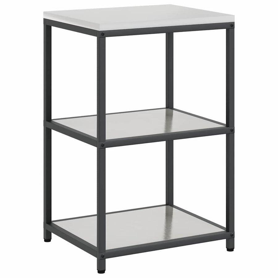Keukenopslag set 2 pcs Zilver 150 x 50 x 92 cm Roestvrij staal