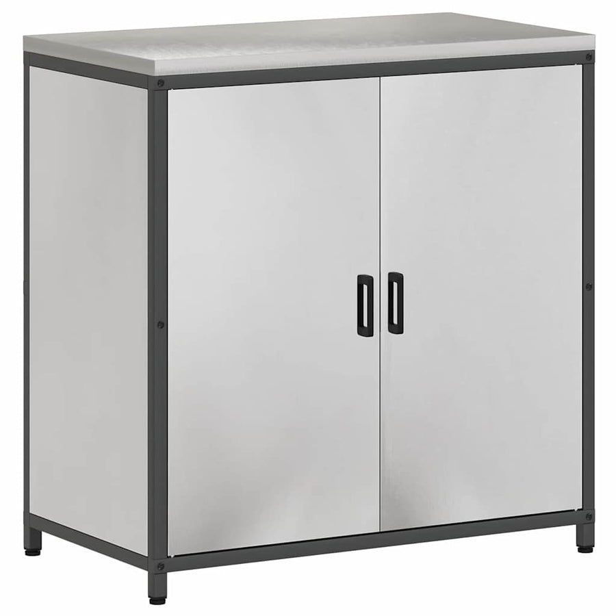 Keukenopslag set 2 pcs Zilver 150 x 50 x 92 cm Roestvrij staal