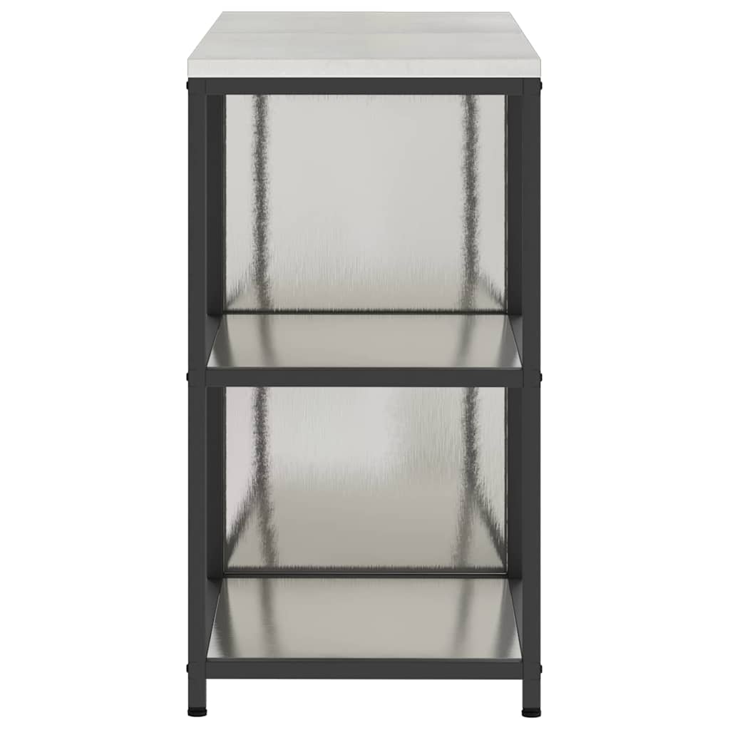 Keukenopslag set 2 pcs Zilver 150 x 50 x 92 cm Roestvrij staal