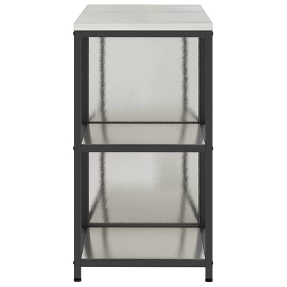 Keukenopslag set 2 pcs Zilver 150 x 50 x 92 cm Roestvrij staal