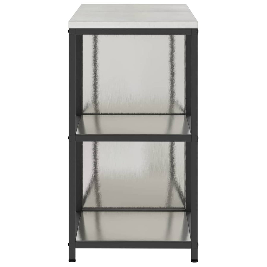 Keukenopslag set 2 pcs Zilver 150 x 50 x 92 cm Roestvrij staal
