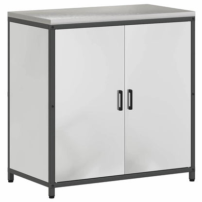 Keukenopslag set met plank met opslag met de deur Verstelbaar 2 pcs Zilver 150 x 50 x 92 cm