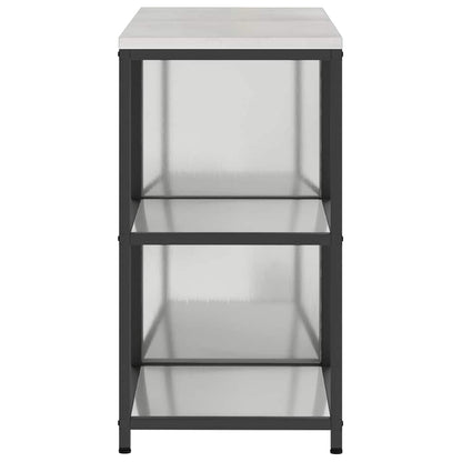 Keukenopslag set met plank met opslag met de deur Verstelbaar 2 pcs Zilver 150 x 50 x 92 cm