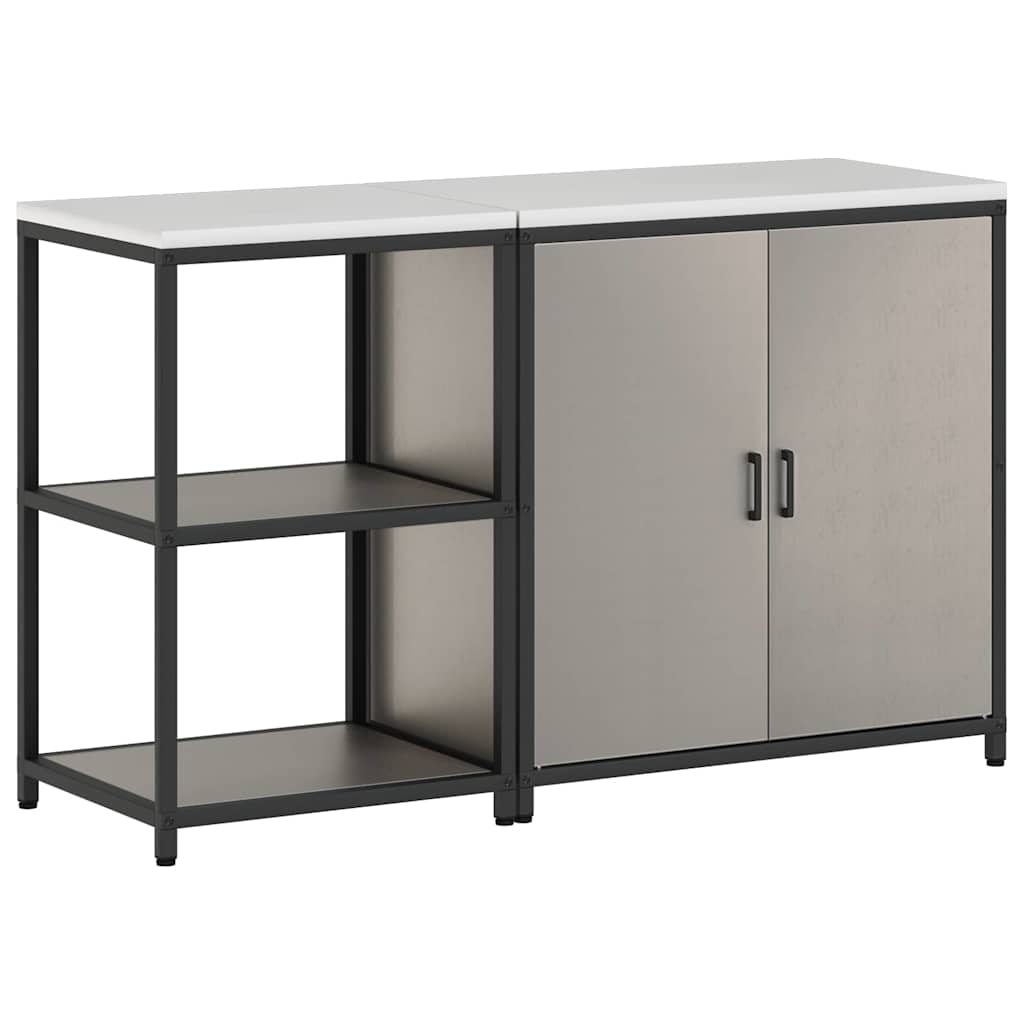 Keukenopslag set 2 pcs Roestig 150 x 50 x 92 cm Cortenstaal