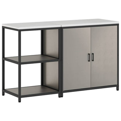 Keukenopslag set 2 pcs Roestig 150 x 50 x 92 cm Cortenstaal