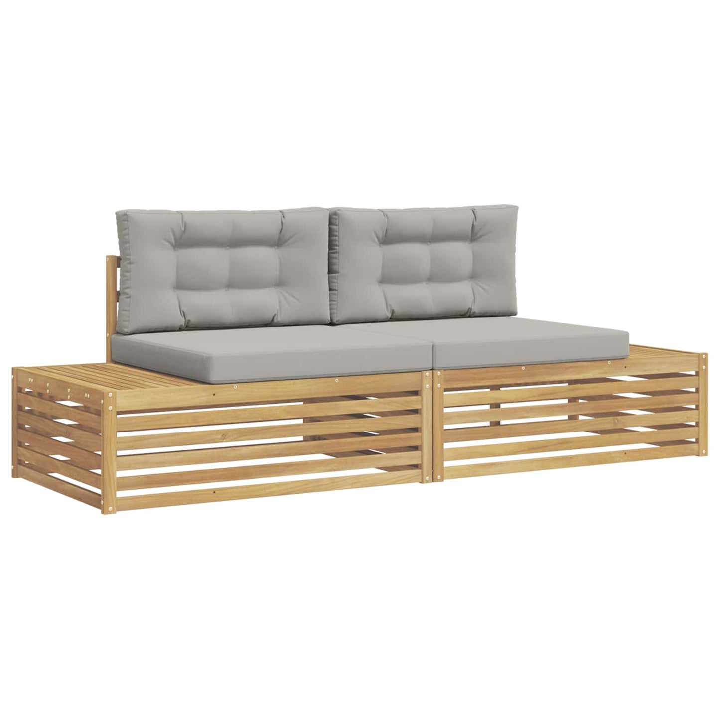 Buiten bankenset met kussen Wit 230,5 x 83 x 73 cm Polyester
