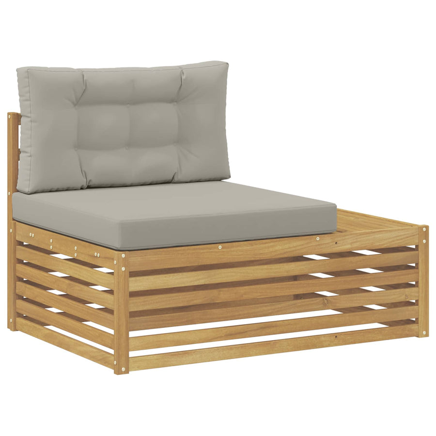Buiten bankenset met kussen Wit 230,5 x 83 x 73 cm Polyester