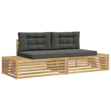 Buiten bankenset met kussen Wit 230,5 x 83 x 73 cm Polyester