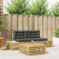 3 Stuk Buiten bankenset Polyester Wit