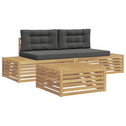 3 Stuk Buiten bankenset Polyester Wit