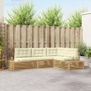 Loungeset massief acaciahout 277,5x198,5x73 cm bruin