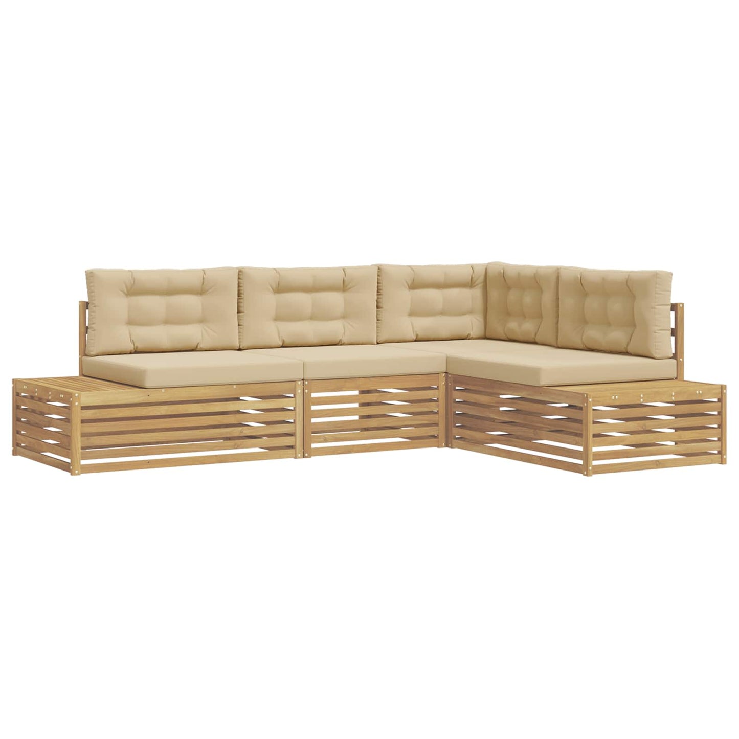 4 Stuk Buiten bankenset Polyester Wit