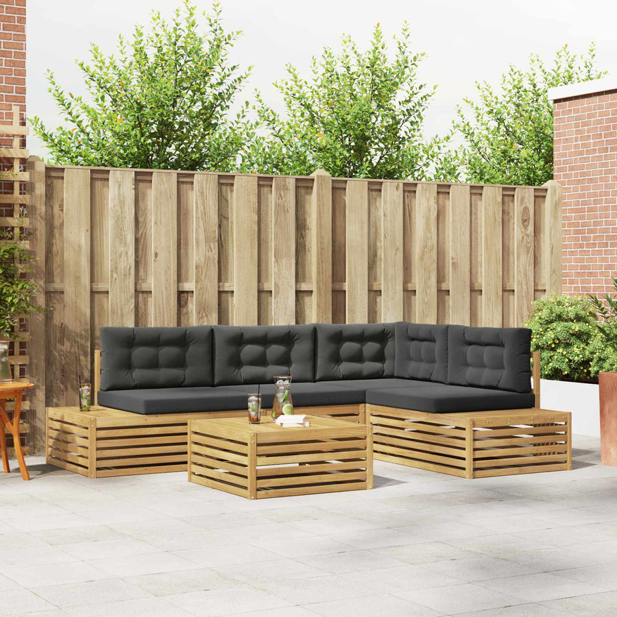 5 Stuk Buiten bankenset Polyester Wit