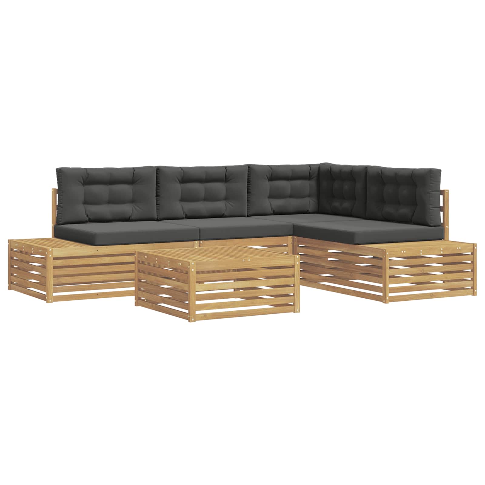 5 Stuk Buiten bankenset Polyester Wit