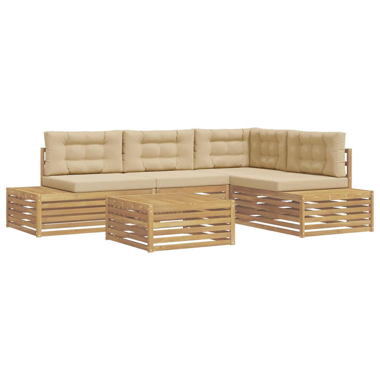 5 Stuk Buiten bankenset Polyester Wit