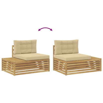 5 Stuk Buiten bankenset Polyester Wit