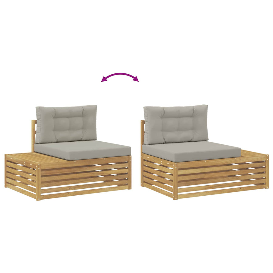 6 Stuk Buiten bankenset Polyester Wit