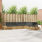 6 Piece Outdoor Sofa Set Polyester White