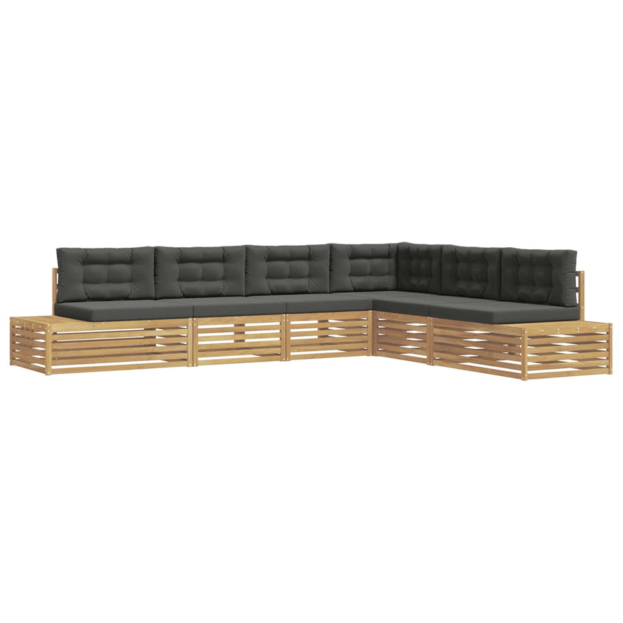 6 Stuk Buiten bankenset Polyester Wit