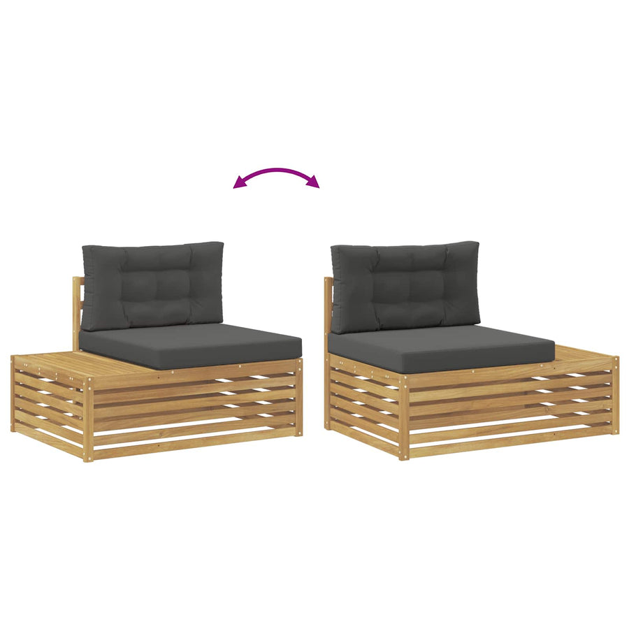 6 Stuk Buiten bankenset Polyester Wit