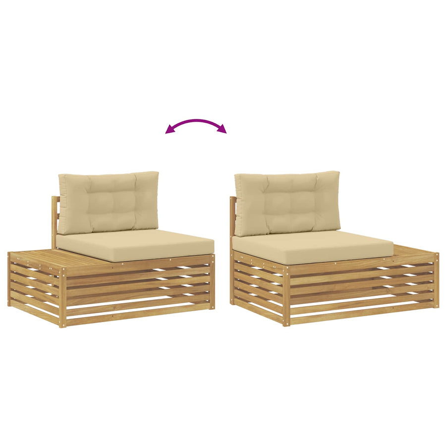 6 Stuk Buiten bankenset Polyester Wit