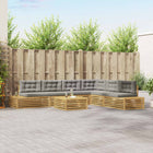 7 Piece Outdoor Bench Set Polyester White