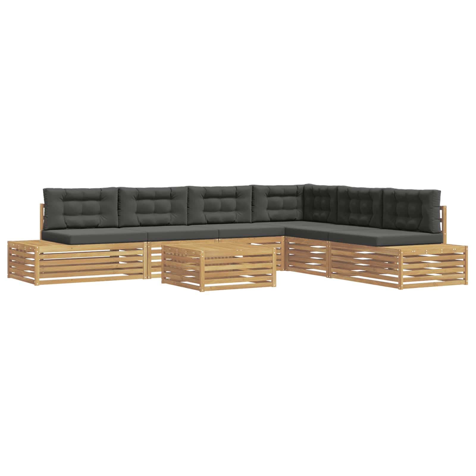 7 Stuk Buiten bankenset Polyester Wit