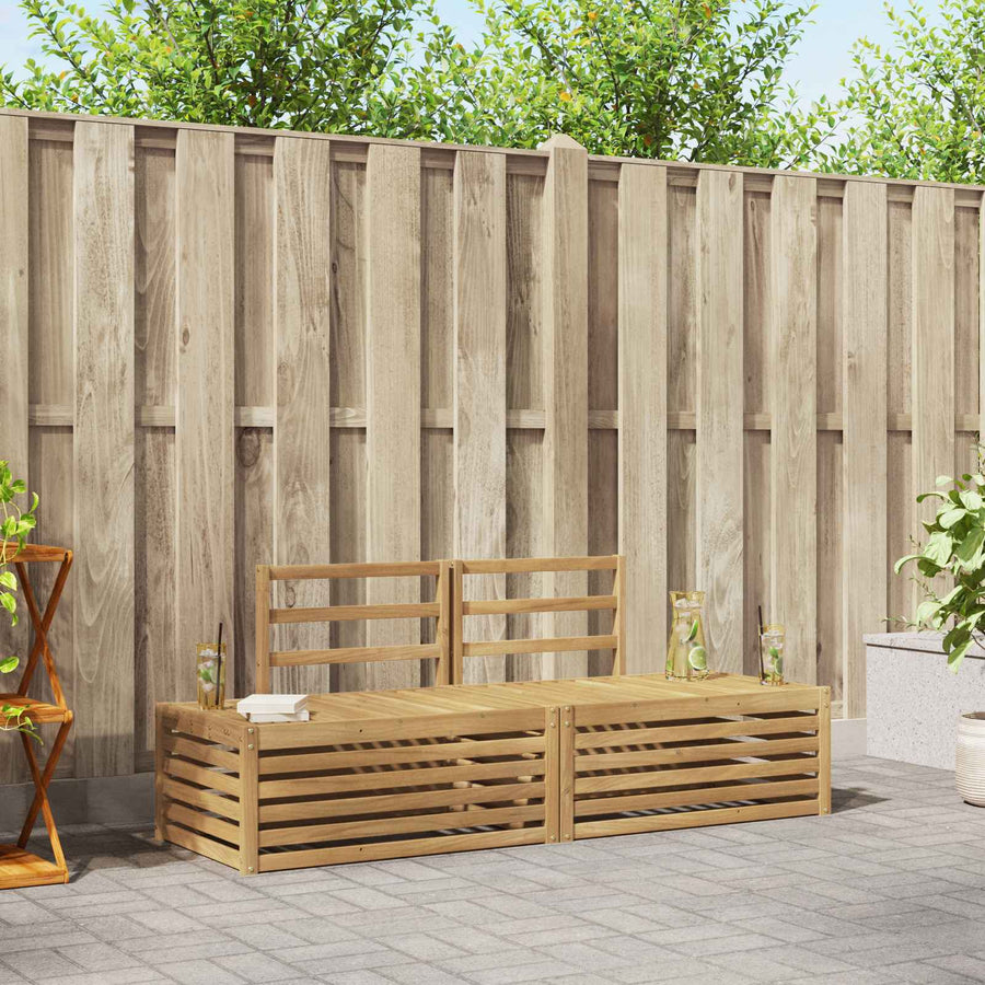 Buiten bankenset 3 Stuk Wit 182,5 x 63 x 73 cm