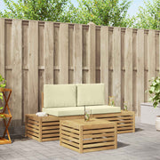 Modulaire tuinbank massief acaciahout wit 59x59x37 cm