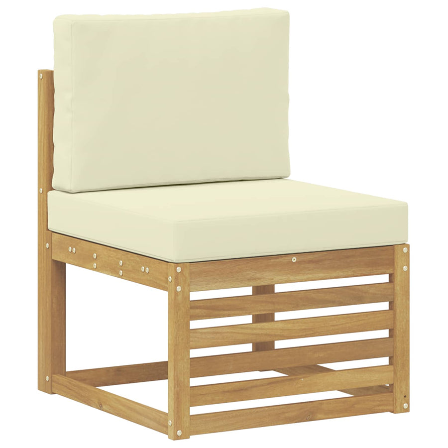 Buiten bankenset met kussen Wit 213,5 x 154,5 x 73 cm Polyester