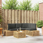 Tuinbank set acaciahout wit antraciet 5-delig