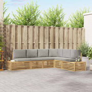 Modulaire tuinbankenset massief acaciahout wit lichtgrijs