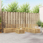 Modulaire tuinbank 6-delig massief acaciahout