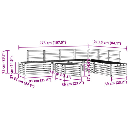 Sofa-Sets 6 Stuk 59 x 59 x 37 cm