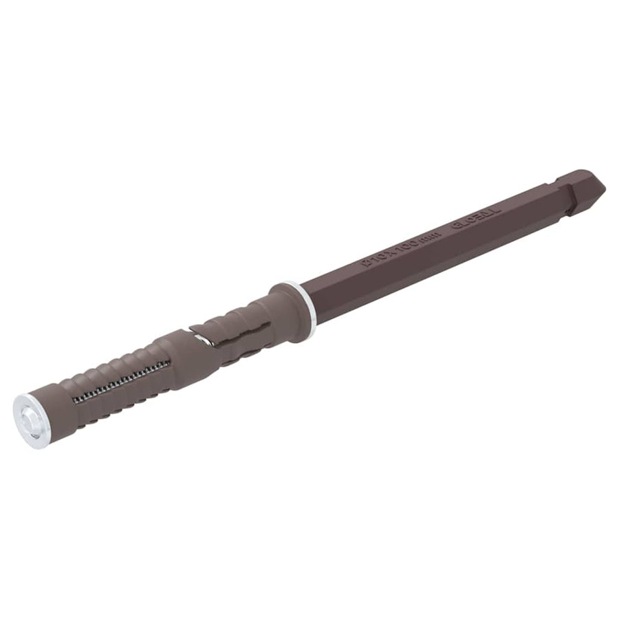 Vloeiende planken steunen 12 pcs Bruin Ø10 x 170 mm Staal