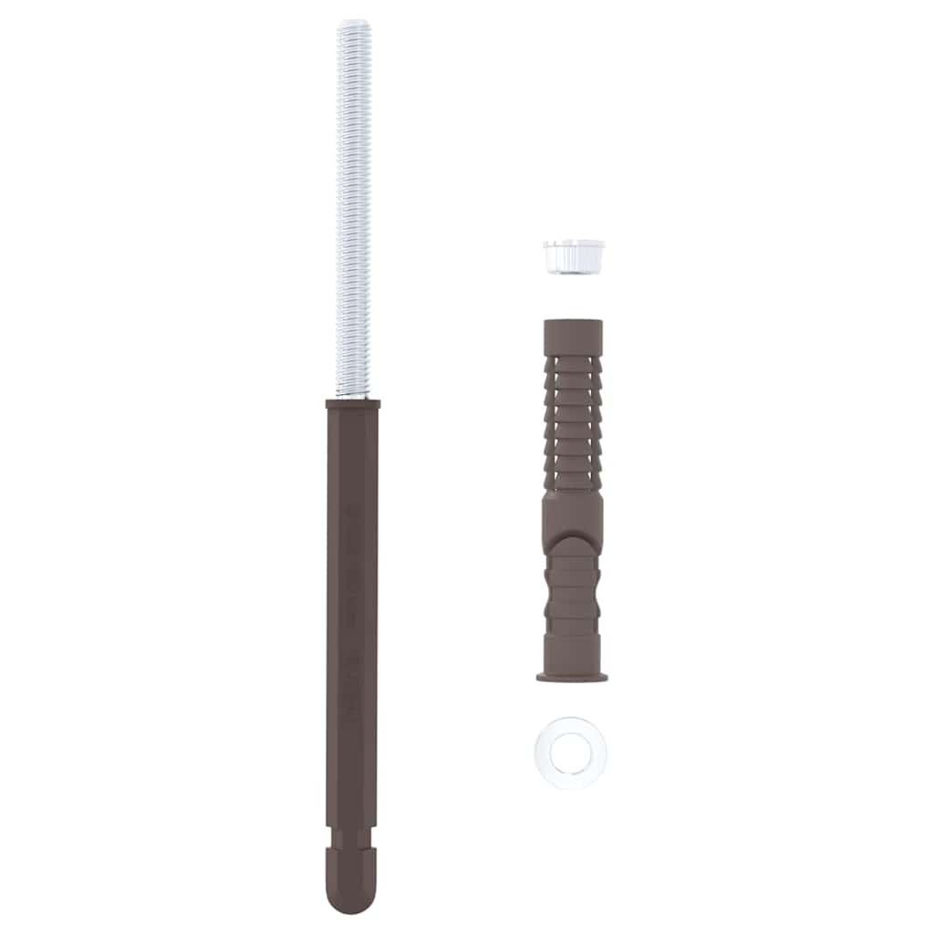 Vloeiende planken steunen 12 pcs Bruin Ø10 x 170 mm Staal