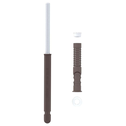 Vloeiende planken steunen 12 pcs Bruin Ø10 x 170 mm Staal