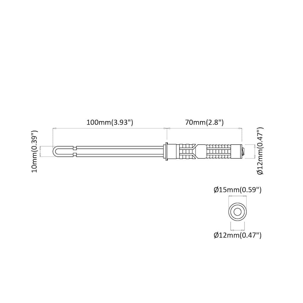 Vloeiende planken steunen 12 pcs Bruin Ø10 x 170 mm Staal