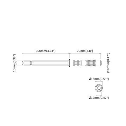 Vloeiende planken steunen 12 pcs Bruin Ø10 x 170 mm Staal